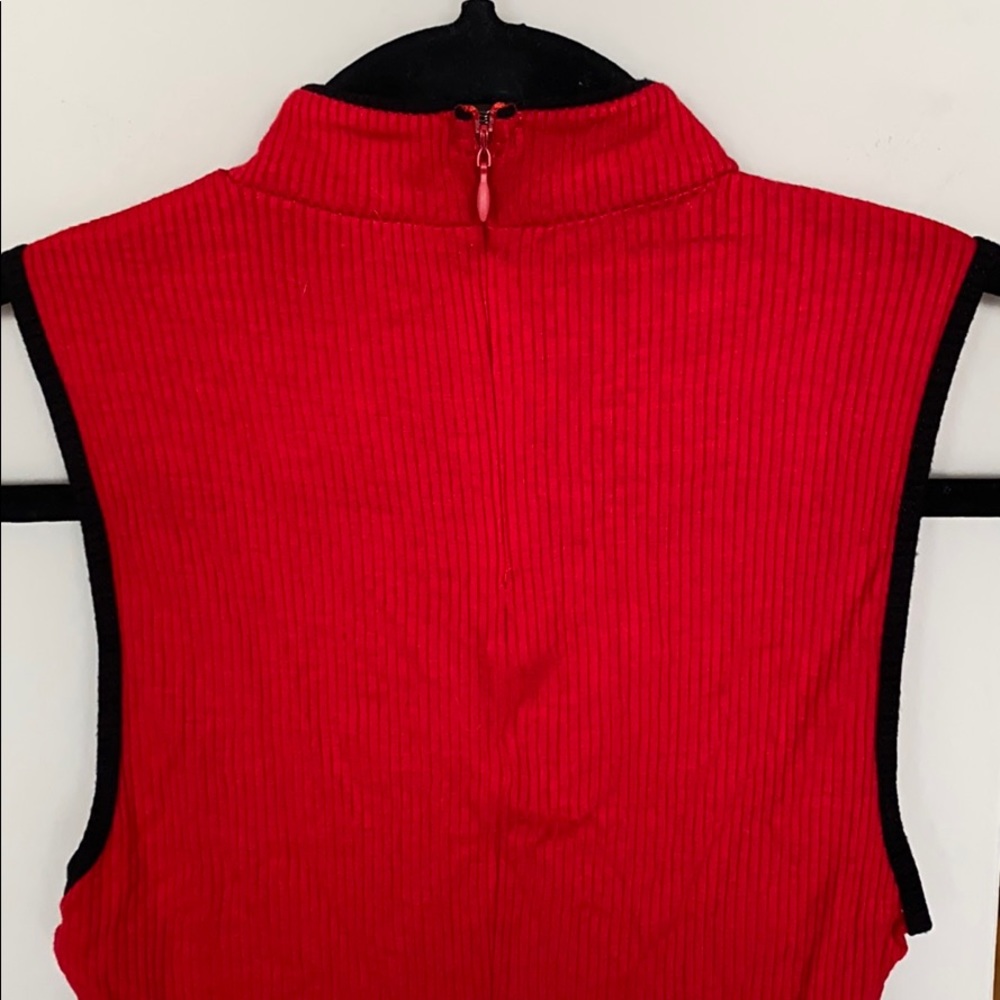 Red Detailed Bodysuit - Picture 4 of 7
